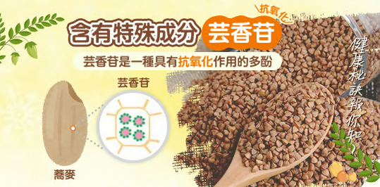 小蘭州蕎麥麵芸香素與低溫石磨工藝示意